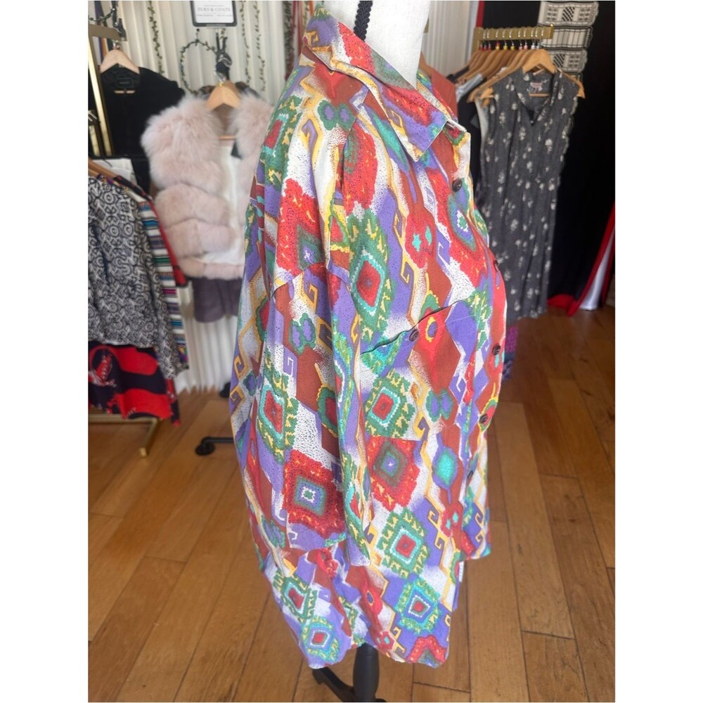 New Man – Multicolor Aztec/Geometric Print Robe Shirt - Picture 5 of 7